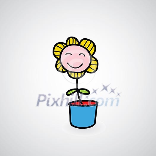 Flower hand drawn cartoon sketch Flower hand drawn cartoon sketch
