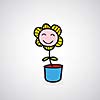 Flower hand drawn cartoon sketch