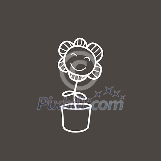 Flower hand drawn cartoon sketch Flower hand drawn cartoon sketch