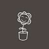 Flower hand drawn cartoon sketch