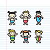 kids hand drawn cartoon sketch