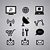 internet icon on gray background