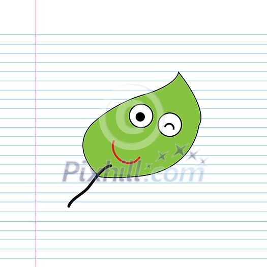 vector hand drawn cartoon of leaf vector hand drawn cartoon of leaf
