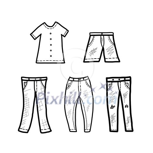 vector hand drawn cartoon fashion vector hand drawn cartoon fashion