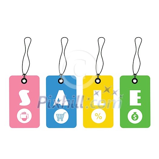 Promotion sale tag on white background Promotion sale tag on white background