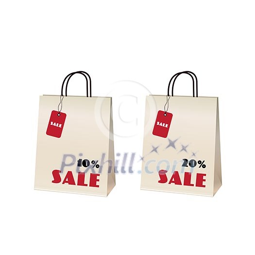 shopping bag with sale on white background shopping bag with sale on white background