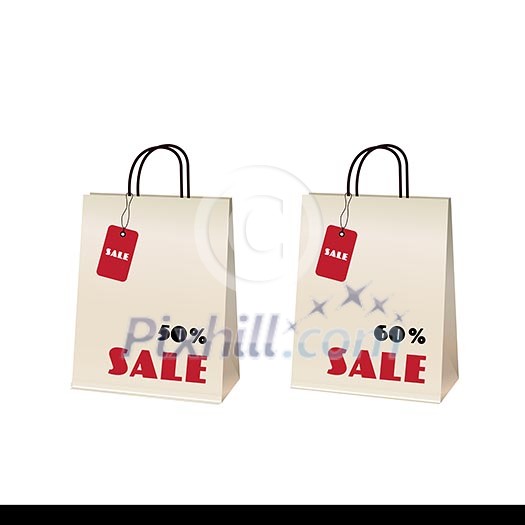 shopping bag with sale on white background shopping bag with sale on white background
