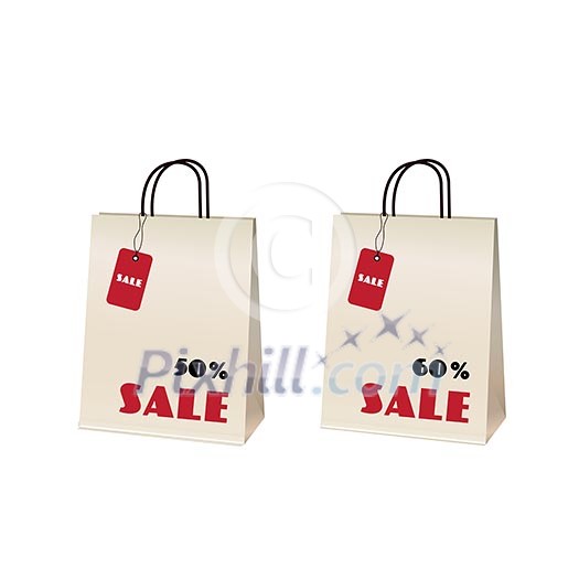 shopping bag with sale on white background shopping bag with sale on white background
