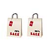 shopping bag with sale on white background