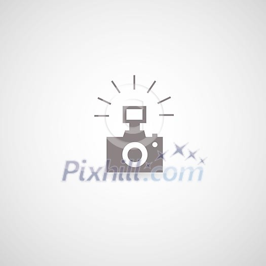 camera symbol on gray background camera symbol on gray background