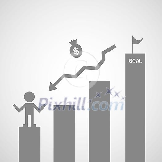 businessman symbol on gray background businessman symbol on gray background