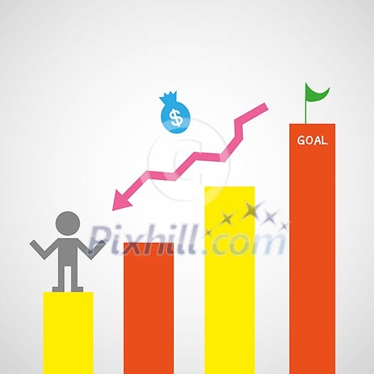 businessman symbol on gray background businessman symbol on gray background