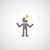 creative symbol for gray background