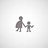 family symbol on gray background