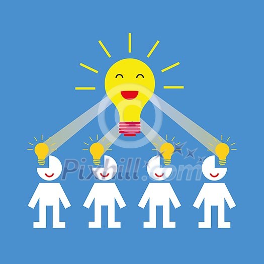 creative teamwork symbol for blue background creative teamwork symbol for blue background