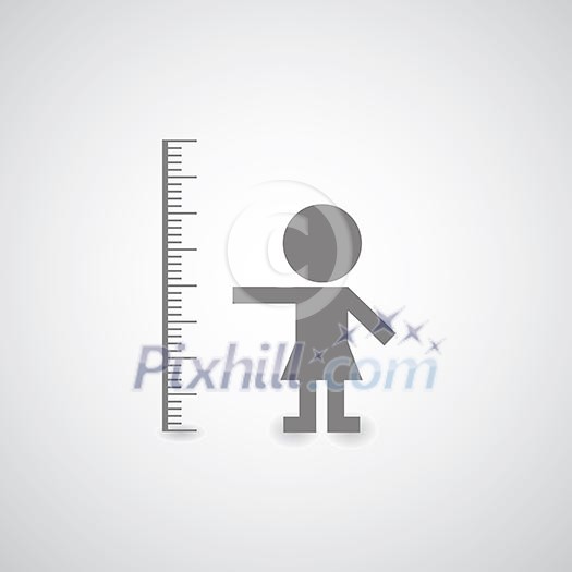 person symbol on gray background