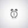 alarm clock on gray background