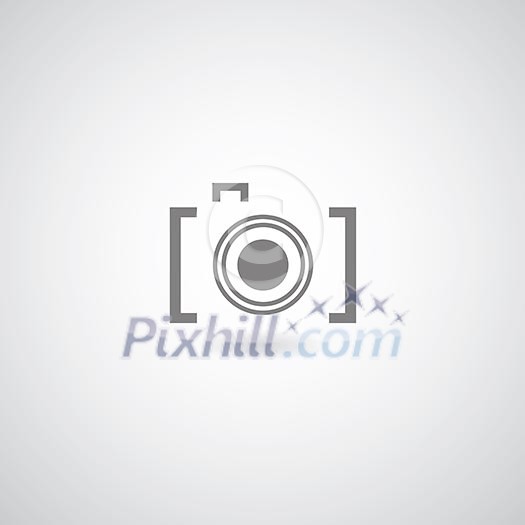 Camera symbol on gray background Camera symbol on gray background