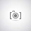 Camera symbol on gray background