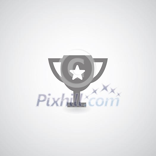 Champions Cup symbol on gray background Champions Cup symbol on gray background