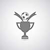 Champions Cup symbol on gray background