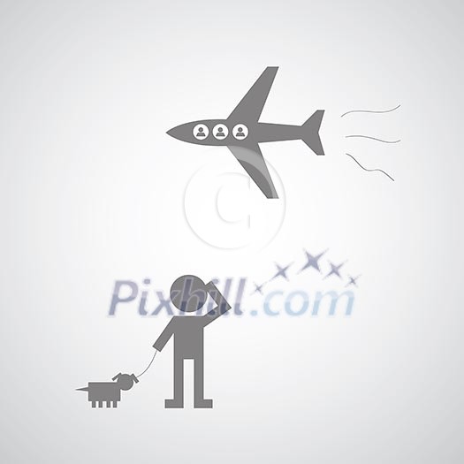 airplane symbol on gray background airplane symbol on gray background