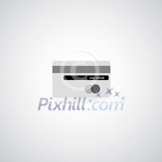 credit card symbol on gray background credit card symbol on gray background