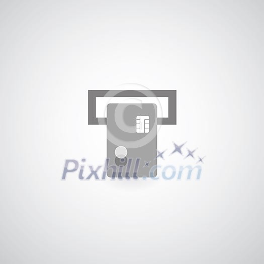credit card symbol on gray background credit card symbol on gray background