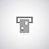 credit card symbol on gray background