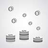 money symbol on gray background