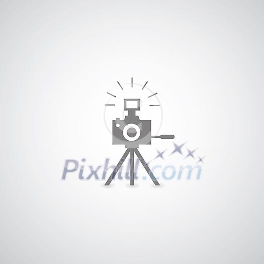 camera symbol on gray background camera symbol on gray background