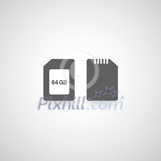 memory card symbol on gray background memory card symbol on gray background
