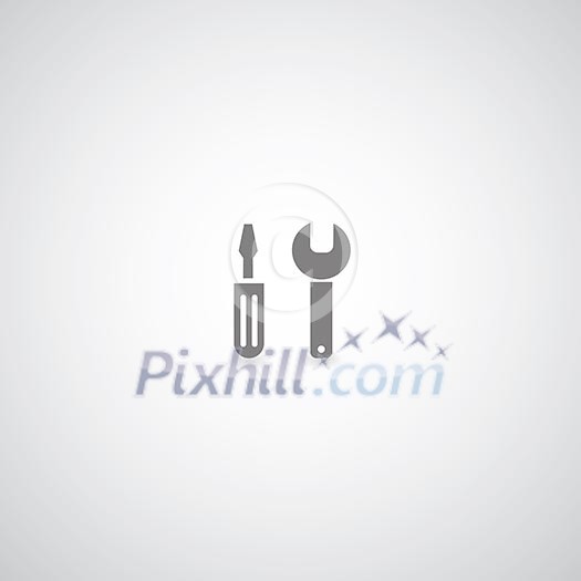 Setting symbol on gray background Setting symbol on gray background