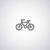 bicycle symbol on gray background
