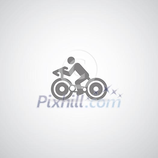 bicycle symbol on gray background bicycle symbol on gray background