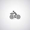 bicycle symbol on gray background