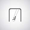 Swing symbol on gray background