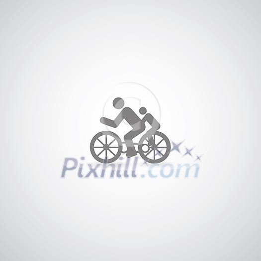 bicycle symbol on gray background bicycle symbol on gray background