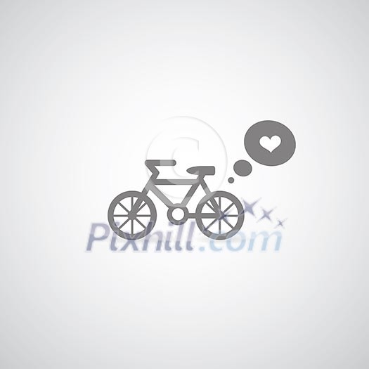 love bicycle club symbol on gray background love bicycle club symbol on gray background