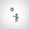 tell  love you symbol on gray background