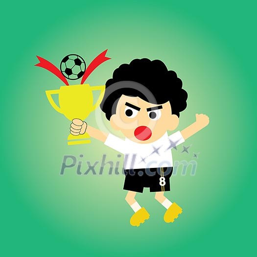vector cartoon sport champions cup vector cartoon sport champions cup