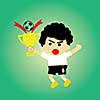 vector cartoon sport champions cup 