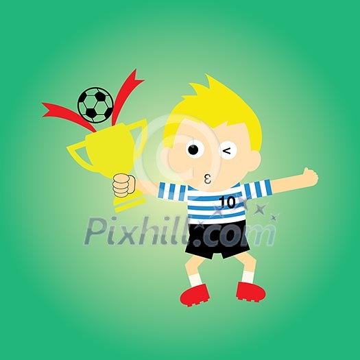 vector cartoon sport champions cup vector cartoon sport champions cup