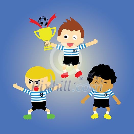 vector cartoon sport champions cup vector cartoon sport champions cup