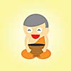 monk vector cartoon style for use