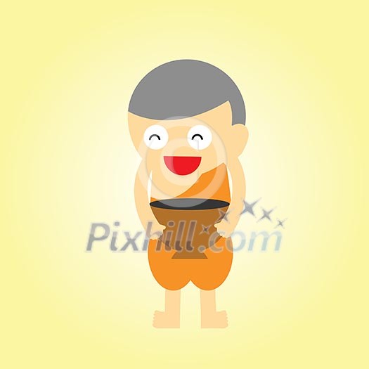 monk vector cartoon style for use monk vector cartoon style for use