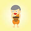 monk vector cartoon style for use