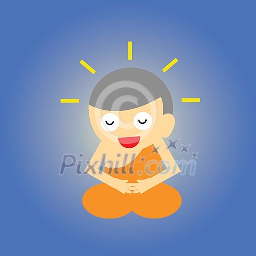 monk vector cartoon style for use monk vector cartoon style for use