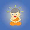 monk vector cartoon style for use