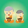 monk vector cartoon style for use